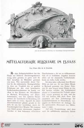 Mittelalterliche Reliquiare im Elsass