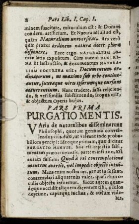 Pars Prima Purgatio Mentis.