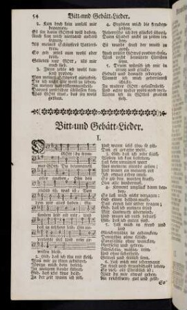 54-59, Bitt- und Gebaett-Lieder