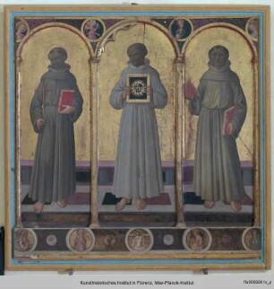 Die Heiligen Franziskus von Assisi, Bernhard von Siena und Antonius von Padua