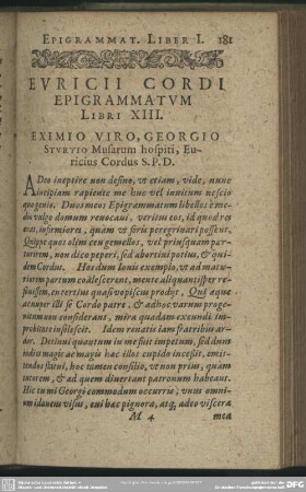 Eurici Cordi Epigrammatum