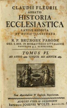 Claudii Fleurii Abbatis Historia Ecclesiastica, 6. Ab Anno 429. Usque Ad Annum 483.