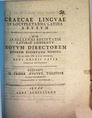 Graecae linguae in locupletanda Latina abusum