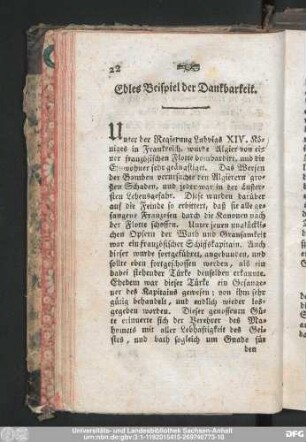 Edles Beispiel der Dankbarkeit.