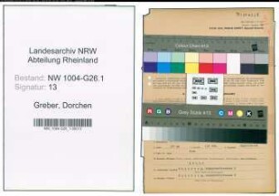 Entnazifizierung Dorchen Greber , geb. 27.10.1906 (Bankangestellte)