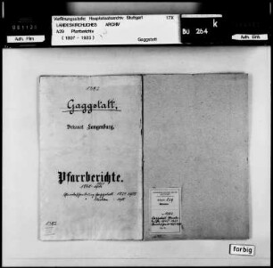 Gaggstatt: Pfarrberichte und Pfarrbeschreibungen