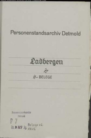 Belegakte zum Heiratsregister 1812 der Munizipalität Ladbergen