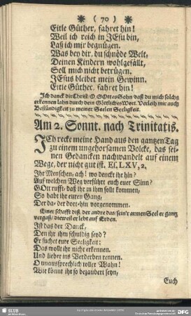 Am 2. Sonnt. nach Trinitatis