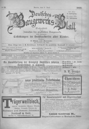 43. Jahrgang. No 23.
