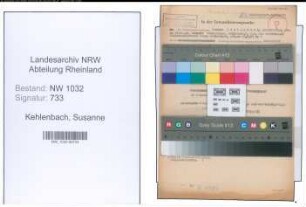Entnazifizierung Susanne Kehlenbach , geb. 14.11.1904 ()