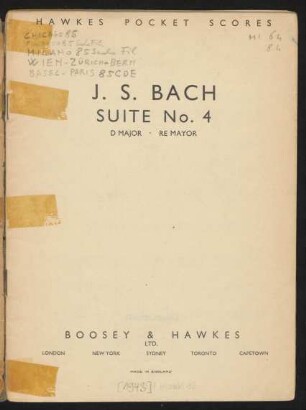Suite No. 4 : D major : Re mayor