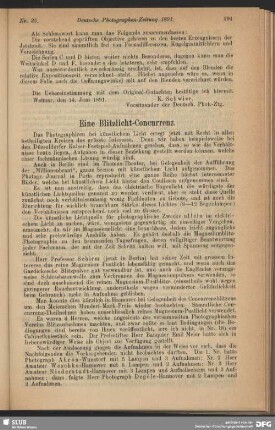Eine Blitzlicht-Concurrenz