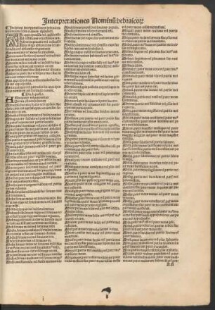 Incipiunt interpretationes hebraicorum nominum ...
