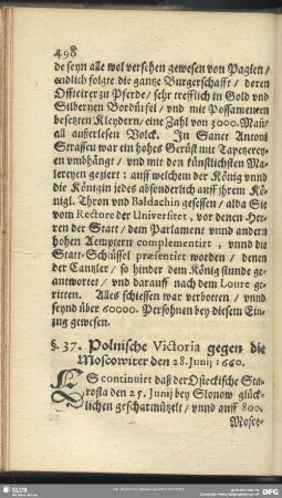 §. 37. Polnische Victoria gegen die Moscowiter den 28. Junij 1660