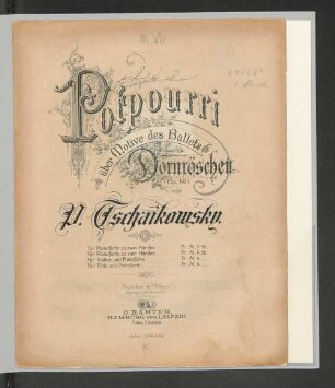 Potpourri über Motive des Ballets Dornröschen (op. 66) ; für Violine u. Pfte.