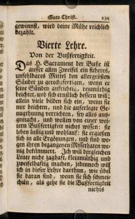 239-252, Vierte Lehre. Von der Bußfertigkeit.