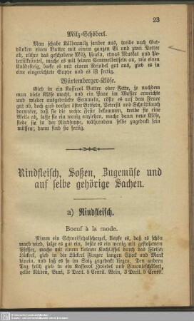Rindfleisch, Soßen, Zugemüse und auf selbe gehörige Sachen