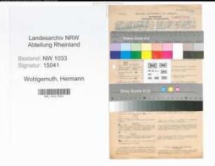 Entnazifizierung Hermann Wohlgemuth , geb. 15.09.1889 (Polizeibeamter)