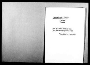 Schnitzler, Artur - Schriftsteller 1926 - Oktober - 27