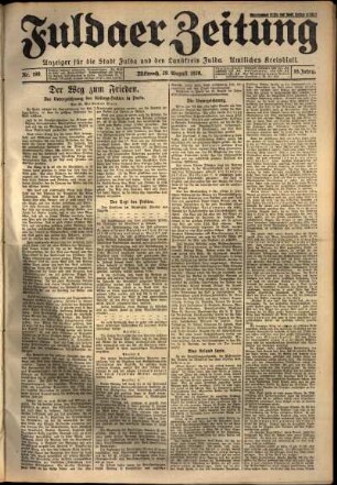 Ausgabe vom Mittwoch, den 29. August 1928.