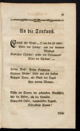 An die Tonkunst