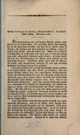 Gedichte Ludwigs des Ersten, Königs von Bayern : Drey Theile