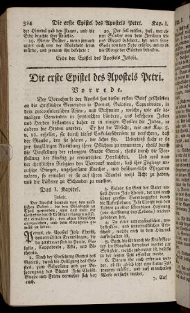 Die erste Epistel des Apostels Petri.