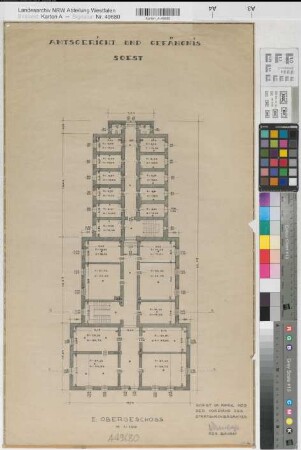 Soest, Amtsgericht und Gefängnis, 2. Obergeschoss, Grundriss