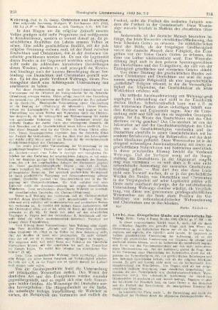 213-214 [Rezension] Wehrung, Georg, Christentum und Deutschtum