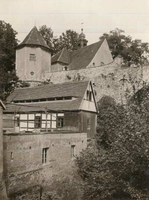 Mutzschen, Schloss Mutzschen von der Brücke aus