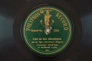 Lied an den Abendstern : ["Da scheinst du, o lieblichster der Sterne". Lied Wolframs an den Abendstern]; aus der Oper "Tannenhäuser"; [3. Akt] / (Wagner)