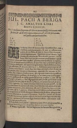 Analysis libri sexti codicis.