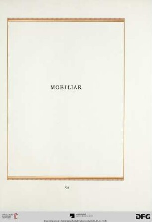 Mobiliar (Nr. 535-589)