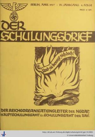 IV. Jahrgang, Folge 4: Der Schulungsbrief