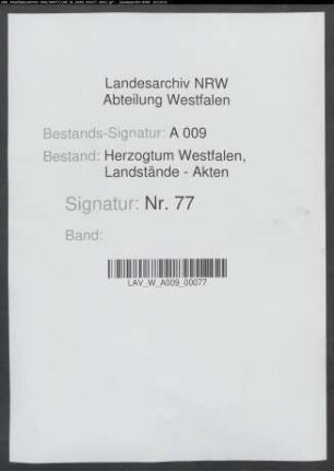 Landtagsabschied (Abschrift)