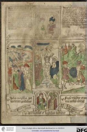 Versus: Dum baptisatur Christus baptisma sacratur.