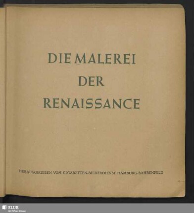 Die Malerei der Renaissance