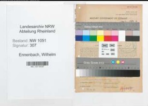 Entnazifizierung Wilhelm Ennenbach , geb. 14.10.1895 (Betriebsfuehrer)