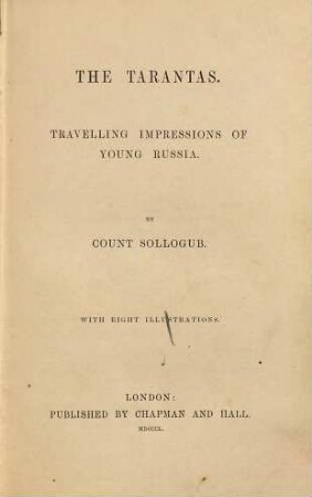 The Tarantas : travelling impressions of young Russia