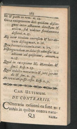 Cap. Ultimum. De Contrariis.