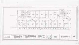 Engelhardt Hof, Berlin: Bauantrag Bauteil B (Bestand): Grundriss 3.Obergeschoss 1:100