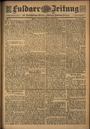 Ausgabe vom Donnerstag, den 23. Januar 1902.
