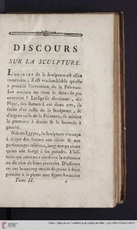 Discours sur la sculpture