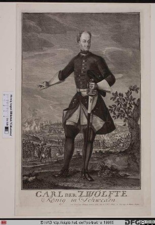 Bildnis Karl XII., König von Schweden (reg. 1697-1718)