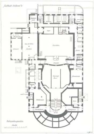 Fischer, Theodor; Heilbronn; Stadt-Theater - Grundriss UG
