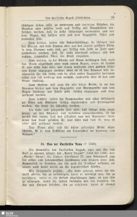 34. Von der Kurfürstin Anna ([gest.] 1585)
