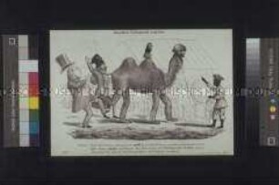 Insolitus Parlamenti camelus (Nr. XV) - Karikatur auf die Abgeordneten der Frankfurter Nationalversammlung M. Mohl, Vincke u. a.