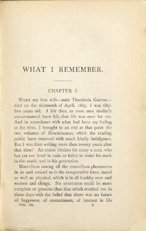 What I remember : in three volumes, 3