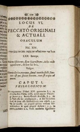 Caput I. Philologicum.