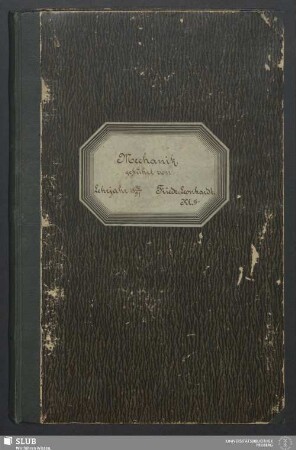 Mechanik - XVII 653 4. : Lehrjahr 1890/91